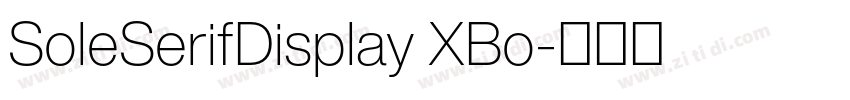 SoleSerifDisplay XBo字体转换